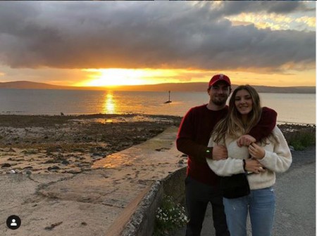 Daniel Neeson and Natalie Ackerman enjoying a beautiful sunset in Belfast